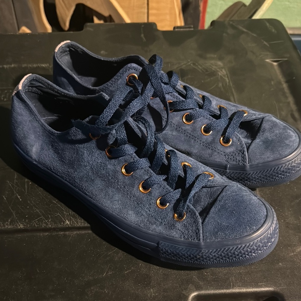 Converse Men's Blue Suede Sneakers